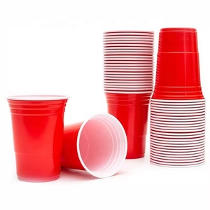 16oz thân thiện với môi dùng một lần <span class=keywords><strong>PP</strong></span> Ly nhựa đôi tường thiết kế màu đỏ bên <span class=keywords><strong>cup</strong></span> tùy chỉnh bên-Cốc nhựa cứng bia Pong trà - Product Image 4