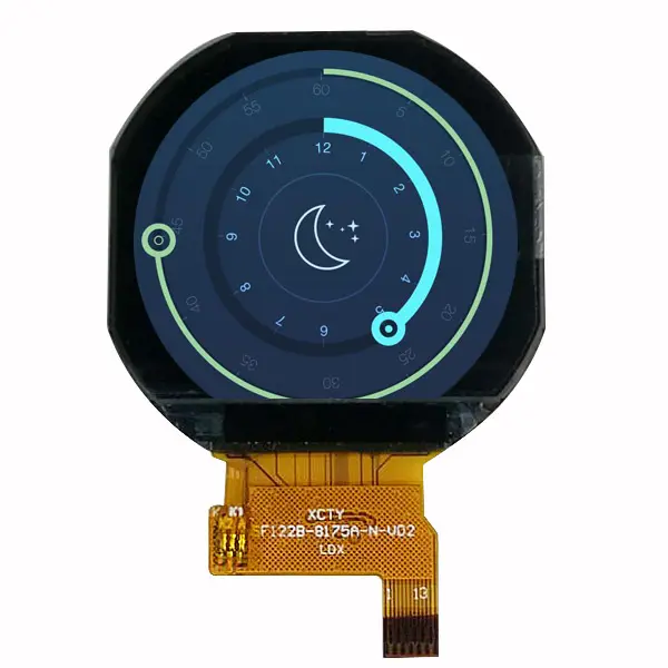 Full IPS round 1.22 inch small lcd 240x204 circular lcd display st7789v driver ic smart watch lcd module SPI Interface
