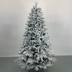 Pre-Lit Flocked Christmas Tree Multicolor Lights, Snowy Branches Metal Stand, Ideal for Home Holiday <strong>Winter</strong> <strong>Wonderland</strong> <strong>Decor</strong> - Product Image 3