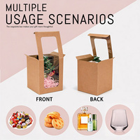 Boîte cadeau en carton holographique avec fenêtre, logo personnalisé, fenêtre transparente en PET, boîte pliante en papier pour bonbons, chocolats, emballage de cadeaux de fête