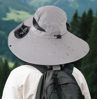 Casquette de baseball d'été respirante en maille polyester avec ventilateur solaire intégré