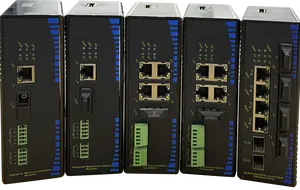 3 Port cat5e/6 standar Gigabit penuh tidak dikelola jaringan Industri Switch dengan relay alarm 2 adaptif RJ45 1000Mpbs SFP optik