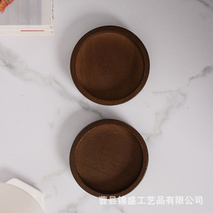 Juego de posavasos de madera maciza reutilizables para protección de bebidas como té, café y agua, producto artesanal de Cao County. - Product Image 4