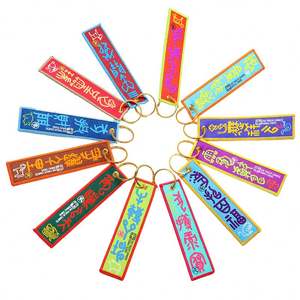 Nouveauté Porte-clés publicitaires personnalisés écologiques en polyester et alliage de zinc avec impression typographique pour la promotion de la marque - Product Image 1