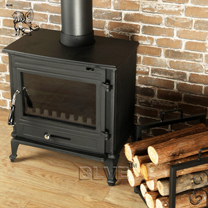 BLVE Diseño moderno Estufas de hierro fundido Calentadores de <span class=keywords><strong>leña</strong></span> Chimenea independiente única Quema de madera para interiores - Product Image 6
