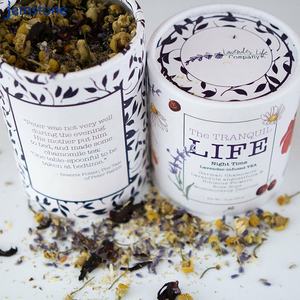 Tube en papier personnalisé recyclable pour le thé avec emballage en carton kraft, emballage en tube en papier - Product Image 3