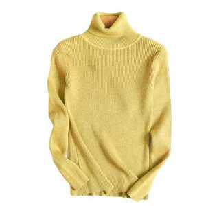 Maglioni a collo alto da <span class=keywords><strong>donna</strong></span> a collo alto da ragazza maglione Pullover in <span class=keywords><strong>cotone</strong></span> lavorato a maglia abbigliamento - Product Image 3