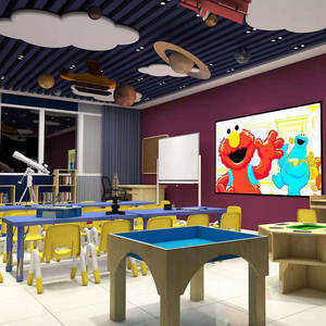 Moetry Design moderne Salle de classe de sciences pour enfants d'âge préscolaire Thème spatial Salle d'étude pour maternelle École maternelle - Product Image 3