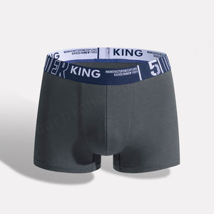 Calzoncillos bóxer de algodón transpirable para hombre con logotipo personalizado de fabricante OEM - Product Image 4