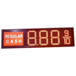 RED CASH with DIESEL 18inch 8.889/10 led gas price sign petrol station Gas Price Change Display