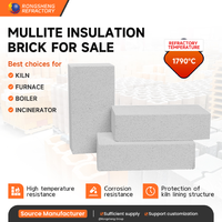 Mullite Brique isolante légère agrégat réfractaire k28 k26 k23 brique réfractaire isolante à usage moyen