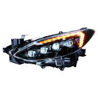 Dragon Crest 1416 Ensemble de phares pour Mazda3 Axela, mise à niveau 45W, clignotants dynamiques, lentille matricielle en cristal, feux de jour LED