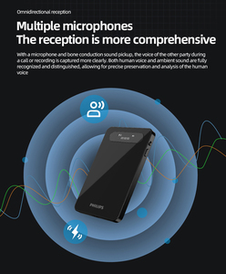 Grabadora de Voz Inteligente Mini con IA <span class=keywords><strong>PHILIPS</strong></span> VTR7900, Transcripción y Traducción Gratuitas de por Vida, Grabación de Llamadas Telefónicas, WiFi, Batería de 85H, MP3 - Product Image 4
