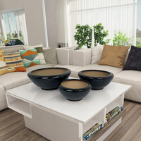Pot Bunga Keramik Modern Terlaris Set 3 Buah, Berlapis Glasir, Multifungsi, Untuk Luar & Dalam Ruangan, Dekorasi Rumah & Taman, Berbagai Ukuran