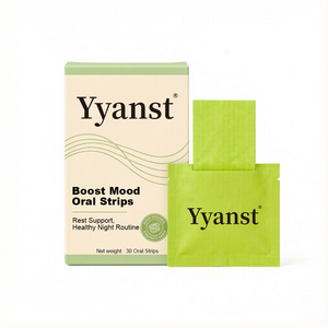 Bandes de film orales dissolvables à base de plantes, 30 pièces, beige, motif vague, boîte en papier, OEM, marque privée, vente en gros - Product Image 2