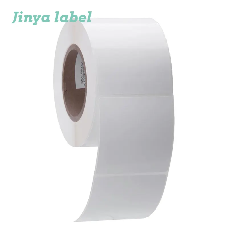 Jinya High Quality 60u UV White Gloss PP Facestock 60g Waterproof White Liner Good Stiffness Paper Film Hot Melt Acrylic Easy