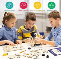 6 in 1 Kit Model Mekanik Kayu STEAM Mainan Edukasi DIY Set Sains Fisika Teknik Tenaga Surya untuk Anak-anak Grosir