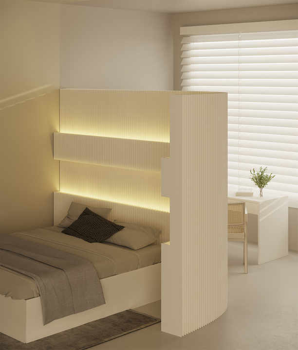 Ihpaper Foldable Paper Partition Wall with LED - Stretchable Room ...