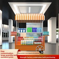 Rak Pameran Pasar Keliling Komersial, Gerobak Bunga, Model 0631
