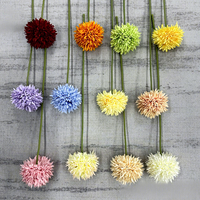 Fleur de pissenlit artificielle en gros pour la décoration intérieure, tête unique en tissu de soie pour accessoires de décoration de mariage et de fête