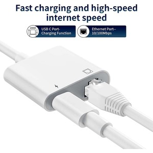 <span class=keywords><strong>Cable</strong></span> de carga macho a hembra tipo C PD USB C 100M RJ45 <span class=keywords><strong>Ethernet</strong></span> Lan adaptador para MacBook iPad <span class=keywords><strong>iPhone</strong></span> Samsung S23 Surface Book 3 - Product Image 3