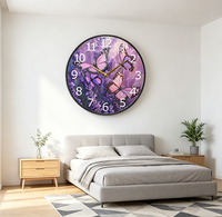 Horloge murale personnalisée à impression UV directe, matériau acrylique écologique, graphismes HD, horloge avec image personnalisée pour cadeau promotionnel