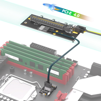 Oculink SFF-8612 ke PCI-E 4.0 X16 Riser Card Kit M.2 M-Key Adaptor GPU Eksternal Laptop Desktop Kartu Grafis Tersedia
