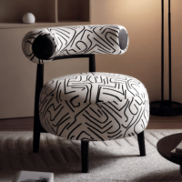 Chaise de loisirs moderne minimaliste écologique en teck doré, dossier solide inclinable, pour salon, chambre, salle à manger, bureau à domicile, hôtel