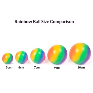 Nouveau jouet anti-stress en TPR en forme de boule arc-en-ciel, jouet de décompression très vendu, boules arc-en-ciel de 5,0 cm, jouets moelleux pour enfants - Product Image 6