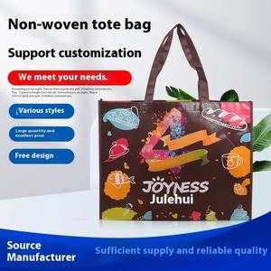 Custom Eco-Friendly <b>Tote</b> <b>Bags</b> Thickened Laminated Takeout Advertising Shopping <b>Bags</b> Stock Non-Woven Fabric with Letter Pattern - Product Image 2