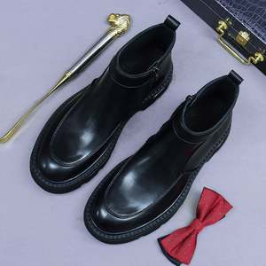 Grande promotion : Bottines Chelsea en cuir véritable pour homme, légères, pour l'automne, chaussures de ville - Product Image 6