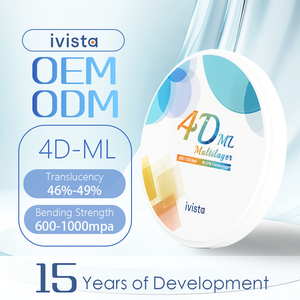 Blocchi di Zirconia Dentale Multistrato 4D ML di Alta Qualità Ivista, Materiale per Laboratorio Dentale Classe II, Consumabili Manuali per Odontoiatria 98 Dis - Product Image 3