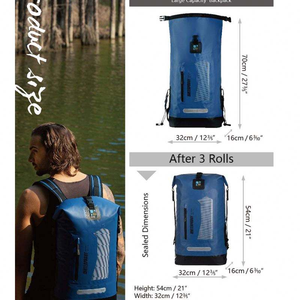 Large Capacity Dry <b>Bag</b> <b>Waterproof</b> Floating Backpack Heavy Duty PVC Lining Hiking <b>Swimming</b> Gym Rafting Camping Stream Use - Product Image 5