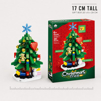 Ensemble de blocs de construction Mini sapin de Noël 351 pièces, modèle de décoration de bureau DIY, mini briques, décoration de Noël, cadeau pour enfants de 6 ans et plus