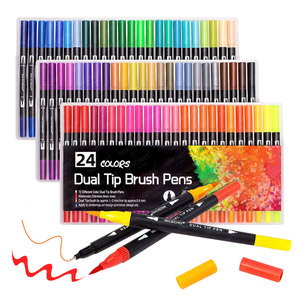 SINOART 12-120 Marqueurs d'art personnalisables, stylos aquarelle, marqueurs pinceaux, double pointe, fineliner, <span class=keywords><strong>dessin</strong></span> pour fournitures artistiques - Product Image 1