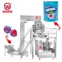 Machine de pesage, de remplissage, d'emballage et de scellage multi-têtes entièrement automatique, haute vitesse et écologique pour sachets préformés à fermeture éclair pour aliments secs