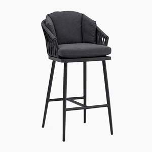 Waterproof Rope Woven Patio <strong>Bar</strong> <strong>Stools</strong> <strong>Garden</strong> <strong>Table</strong> <strong>and</strong> Chairs Hotel Furniture Outdoor Dining Set - Product Image 5