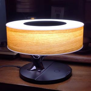 <b>Best</b>-reviewed Smart Home Lights <b>Wireless</b> <b>Charging</b> <b>Bedside</b> Wood Desk <b>Lamp</b> Led <b>Wireless</b> Charger Speaker Portable Dropshipping - Product Image 1