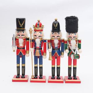 Wholesale Wooden Nutcracker Christmas Decorations Character <b>Handmade</b> <b>Doll</b> Toy Christmas Home Office Table Decorations Gifts - Product Image 1