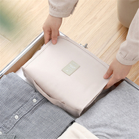 Sac à cosmétiques multifonctionnel de grande capacité, style influenceur coréen, en sergé, design minimaliste portable, ambiance girly