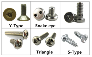 OEM M5 M6 M8 thép không gỉ Carbon Đồng bằng màu đen Oxit <span class=keywords><strong>Y</strong></span> loại tam giác Đầu An ninh tự khai thác vít chống trộm vít - Product Image 6