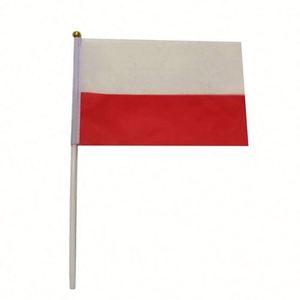 Wholesale Polyester EURO CUP Poland Polish Small Stick Mini Hand Held <b>Flags</b> for Party Clubs Decorations - Product Image 4