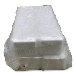 Barquettes à viande GEN 400/carton 8,7 x 6,6 x 1,1 en plastique blanc 3PWH - Product Image 2