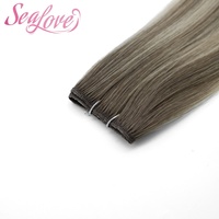Extensions de cheveux humains Remy non pliables à double trame, 100 grammes, 22 pouces, couleur piano, trame cousue à la machine