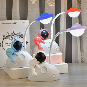 Vingt sortes mignon canard veilleuse enfant bébé enfants maison intelligente <span class=keywords><strong>Anime</strong></span> espace astronaute Table bureau côté lampe salon chambre - Product Image 5
