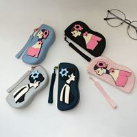 Étui à lunettes en silicone le plus vendu, fermeture éclair, étanche, portable, léger, élégant, boîte à lunettes pour femmes, parfait