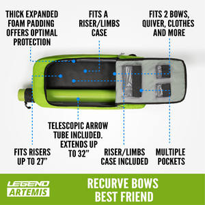 Muestra Gratuita de Funda para Arco Compuesto con Correa de Hombro Ajustable Multifuncional, Bolsa de Transporte de Gran Capacidad con Bolsillo para Flechas - Product Image 4