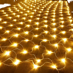 ไฟ LED แบบตาข่าย ชาร์จไฟได้ มาตรฐาน IP44 8 โหมดกระพริบ ขายส่งจากโรงงาน สำหรับตกแต่งคริสต์มาส งานแต่งงาน งานปาร์ตี้กลางแจ้ง - Product Image 1