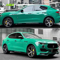Film de protection de carrosserie automobile ASDFilm en TPU brillant 7,5 mil, vert rétro, auto-réparant, changeant de couleur, anti-taches, protection personnalisée ultra-flexible