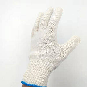 Guante de trabajo de punto blanco Shuoya más barato 30g 40g 50g guante de mecánico guantes de servicio mecánico - Product Image 3